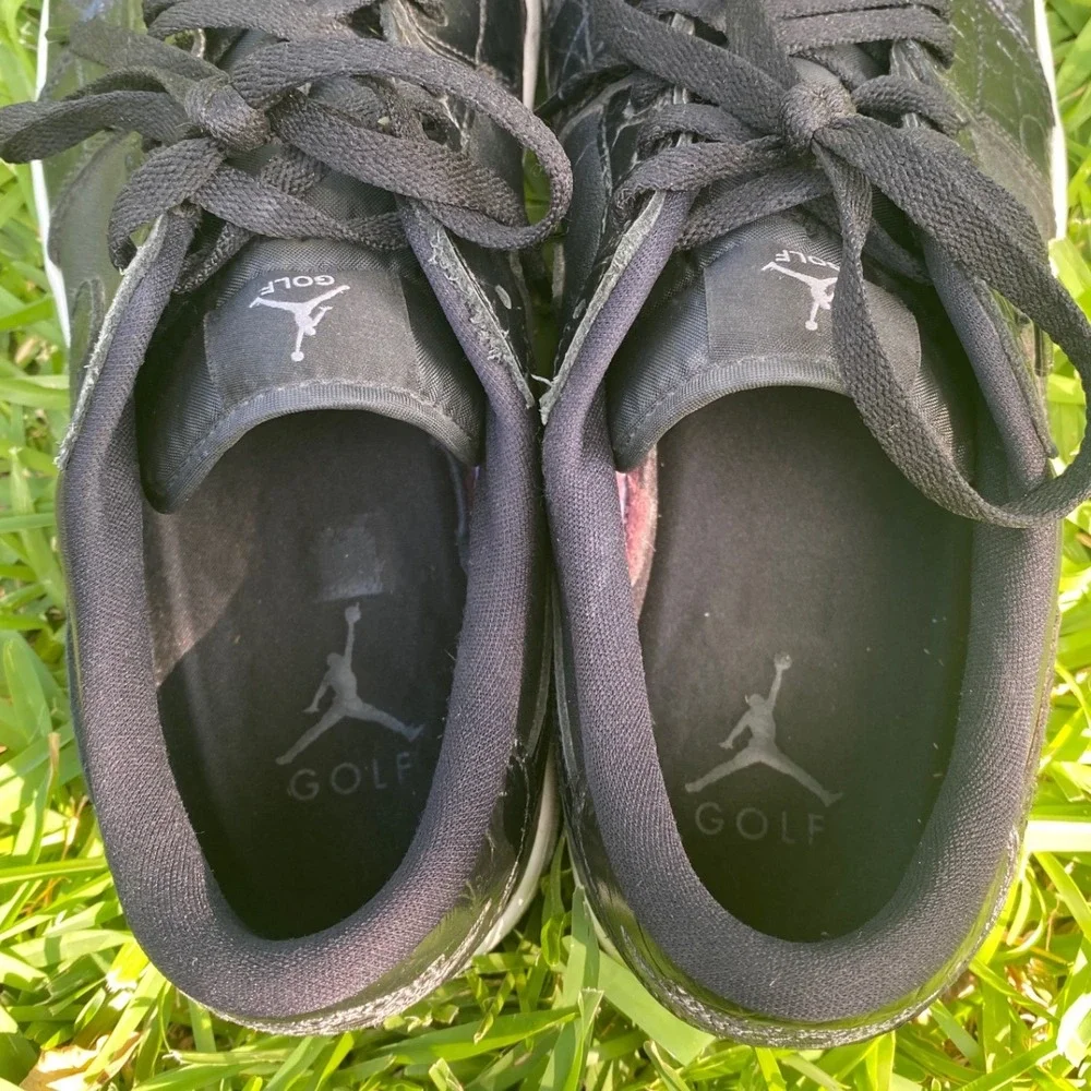Nike Air Jordan 1 Low Golf Triple Black Crocodile Mens 13 DD9315-003
